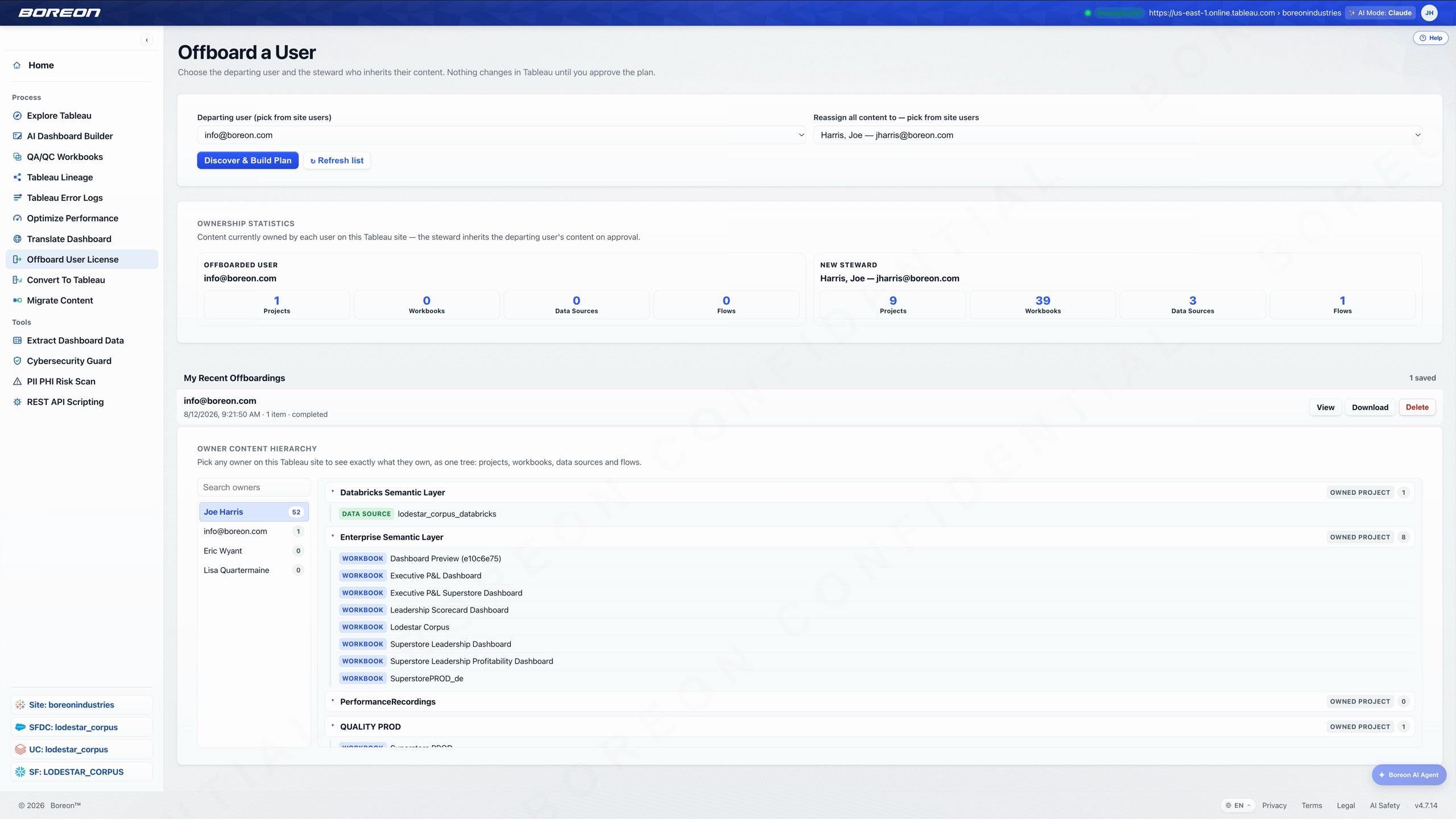 L’application Offboard en fonctionnement dans TabTotal.