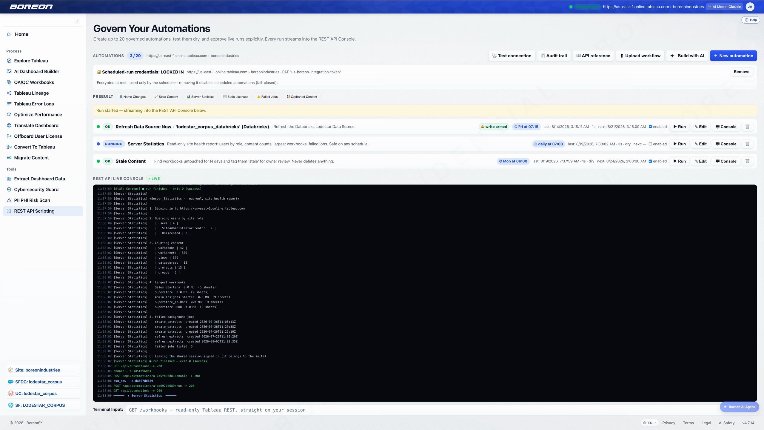 L’application Script en fonctionnement dans TabTotal.